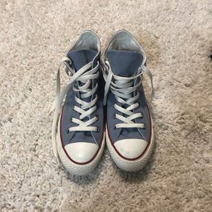 Limited edition blue suede high top Converse